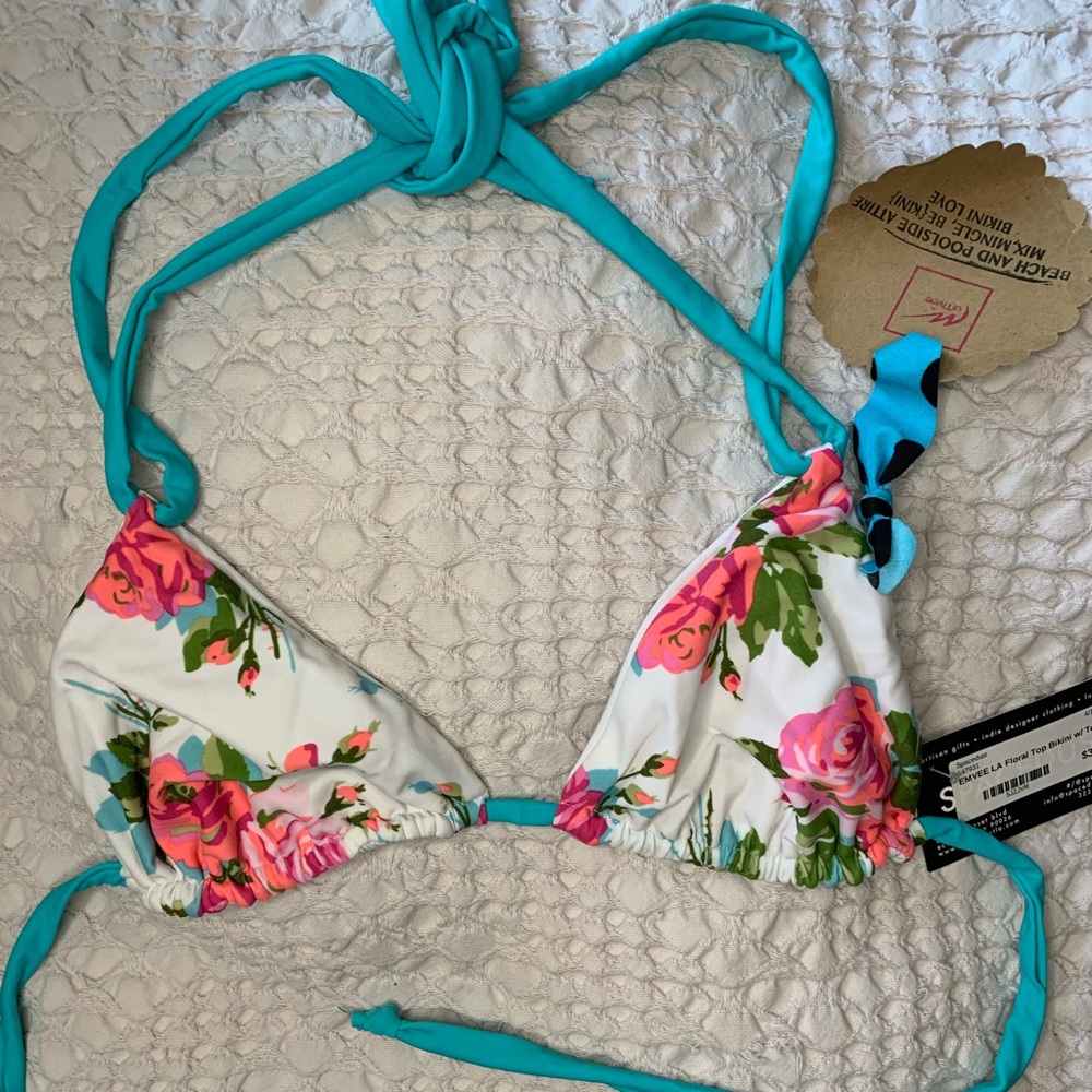 Floral bikini top